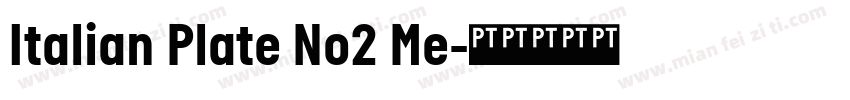 Italian Plate No2 Me字体转换